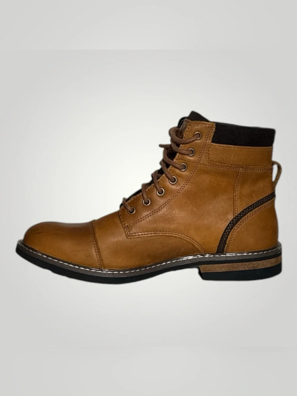 Territory Yukon Men’s Brown Leather Ankle Boots Size 11 Lace Up Comfort Boots